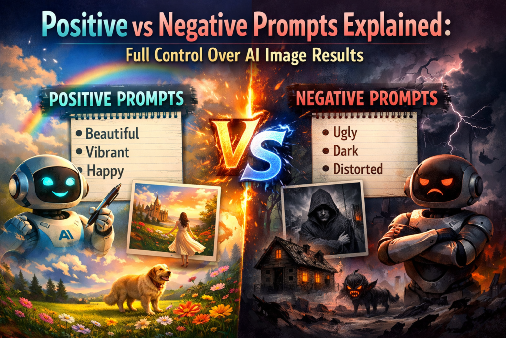 Positive vs Negative Prompts Explained: Full Control Over AI Image Results