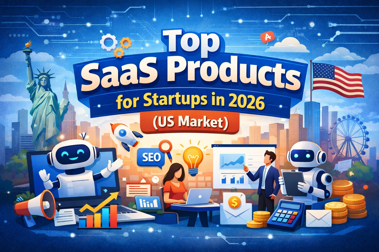 Top SaaS products for startups in 2026 (US market)